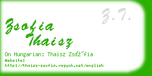 zsofia thaisz business card